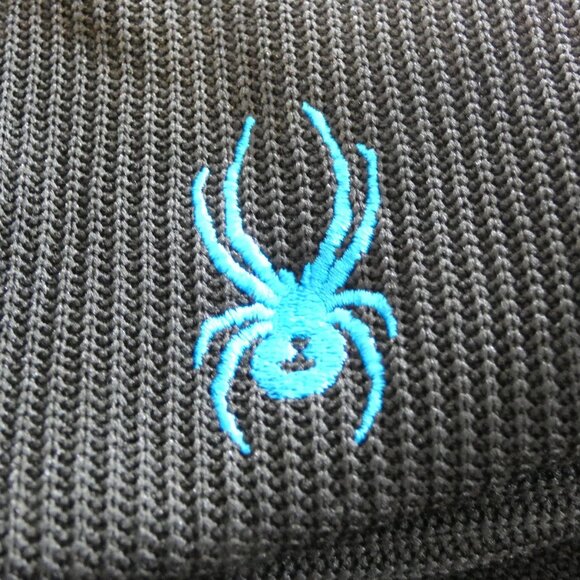 Spyder Jacket Size XXL Black 1/3 Zipper Logo Heavyweight Waffle Active Sports - Picture 8 of 10